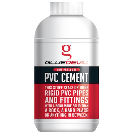 Gluedevil Low Pressure Pvc Cement Bottle With Brush 16.9 Fl Oz/500Ml 50-PVCCEM0827